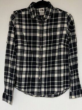 THE NORTH FACE Woman’s BERKELEY GF SHIRT FLANNEL BLACK PLAID Size Small